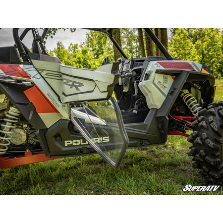 SuperATV Polaris RZR XP Turbo Clear Lower Doors - MojoMotoSport.com