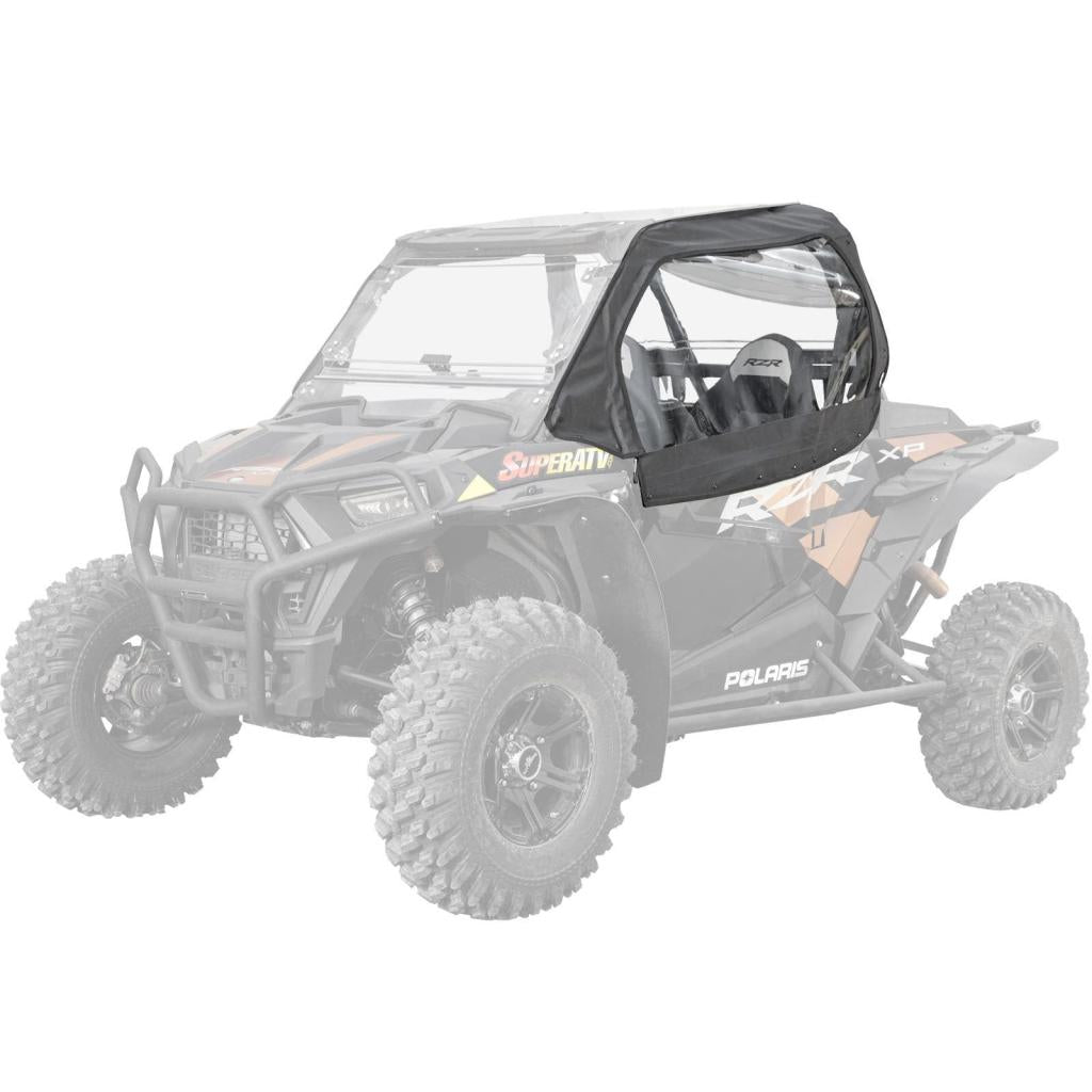 SuperATV Polaris RZR XP Turbo Primal Soft Cab Enclosure Upper Doors - MojoMotoSport.com