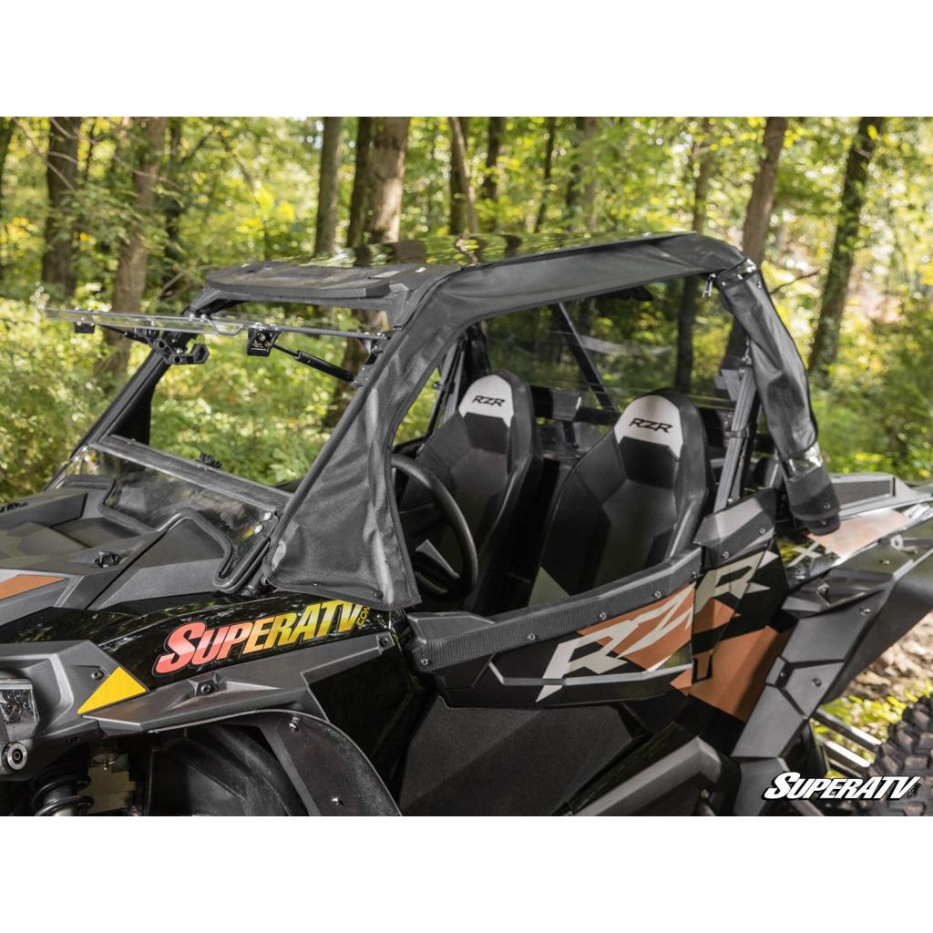 SuperATV Polaris RZR XP Turbo Primal Soft Cab Enclosure Upper Doors - MojoMotoSport.com