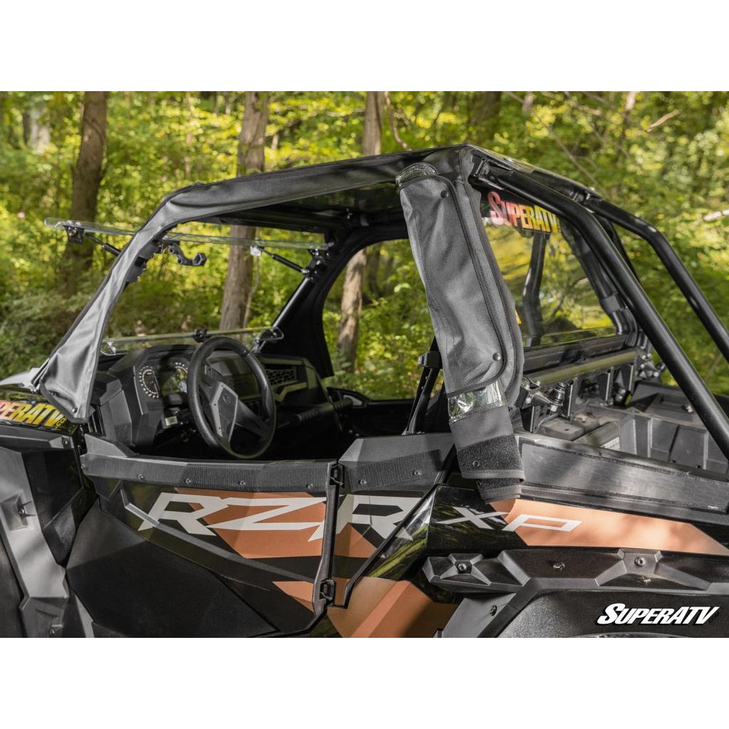 SuperATV Polaris RZR XP Turbo Primal Soft Cab Enclosure Upper Doors - MojoMotoSport.com