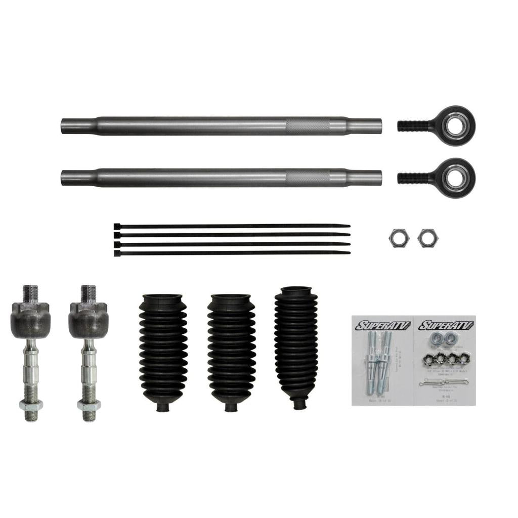 SuperATV Polaris RZR XP Turbo S Heavy - Duty Tie Rod Kit - MojoMotoSport.com