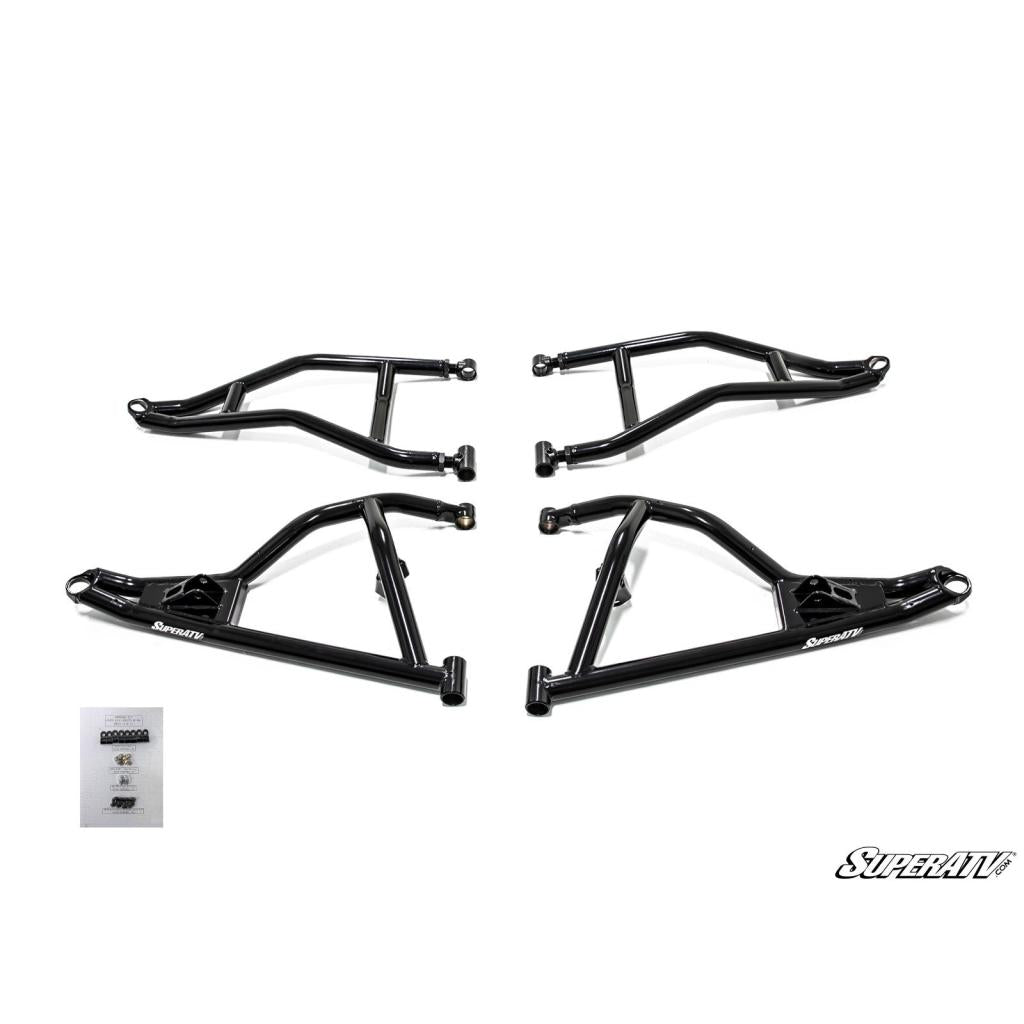 SuperATV Polaris RZR XP Turbo S High Clearance Front A - Arms - MojoMotoSport.com