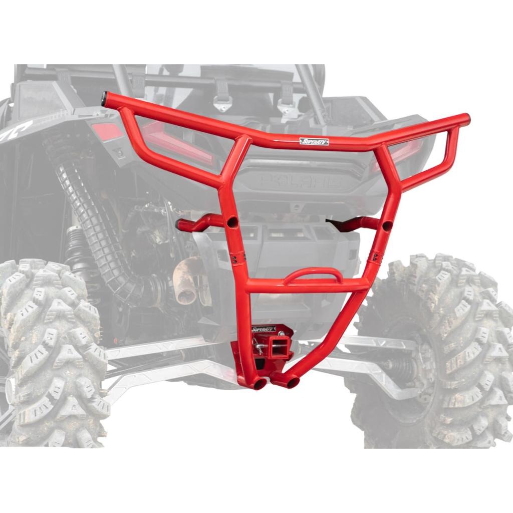 SuperATV Polaris RZR XP Turbo S Rear Bumper with Receiver Hitch - MojoMotoSport.com