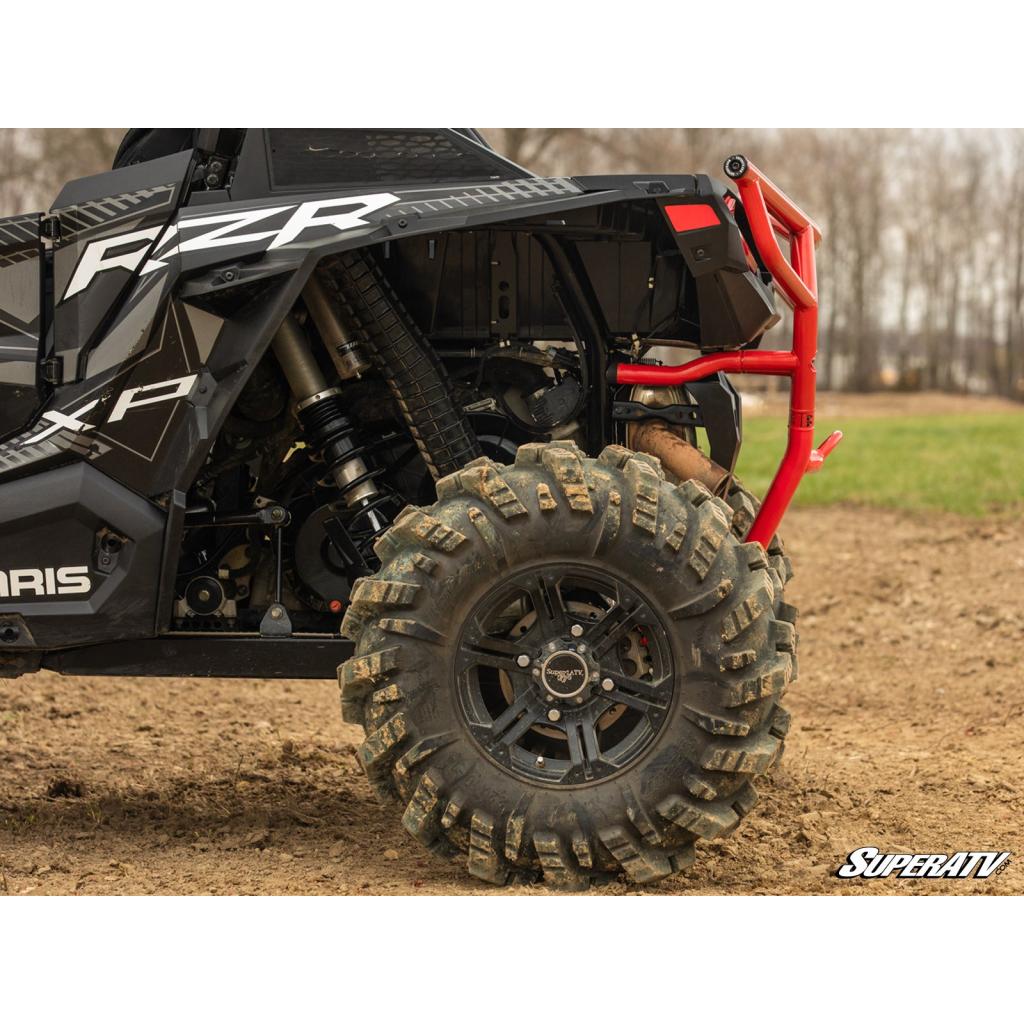 SuperATV Polaris RZR XP Turbo S Rear Bumper with Receiver Hitch - MojoMotoSport.com