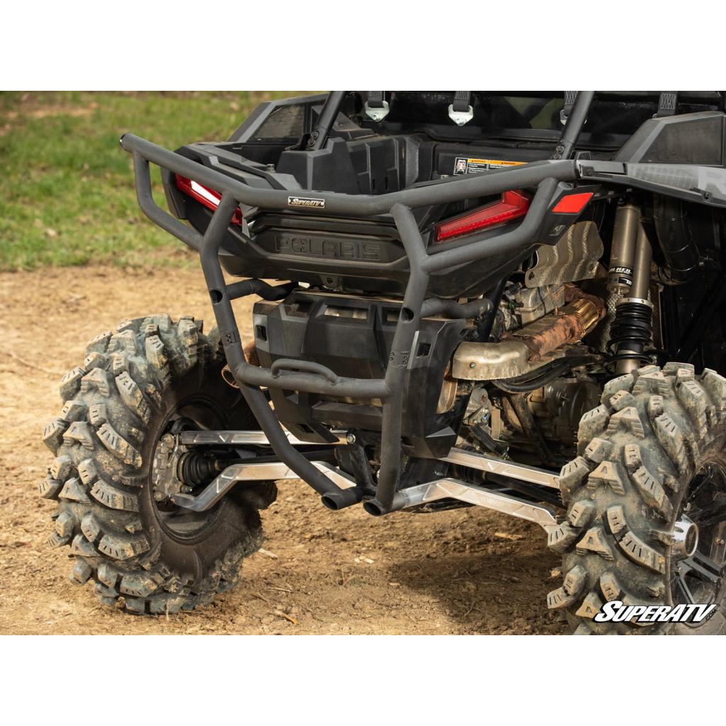 SuperATV Polaris RZR XP Turbo S Rear Bumper with Receiver Hitch - MojoMotoSport.com