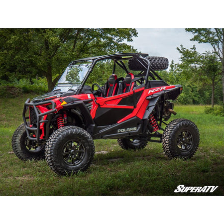 SuperATV Polaris RZR XP Turbo S Scratch Resistant Flip Windshield - MojoMotoSport.com