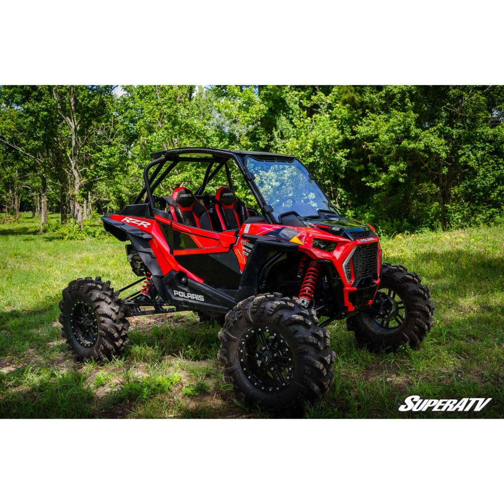 SuperATV Polaris RZR XP Turbo S Scratch - Resistant Full Windshield - MojoMotoSport.com