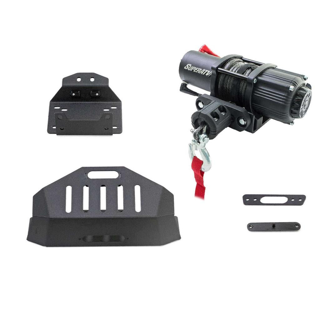 SuperATV Polaris RZR XP Turbo S Winch Mount - MojoMotoSport.com