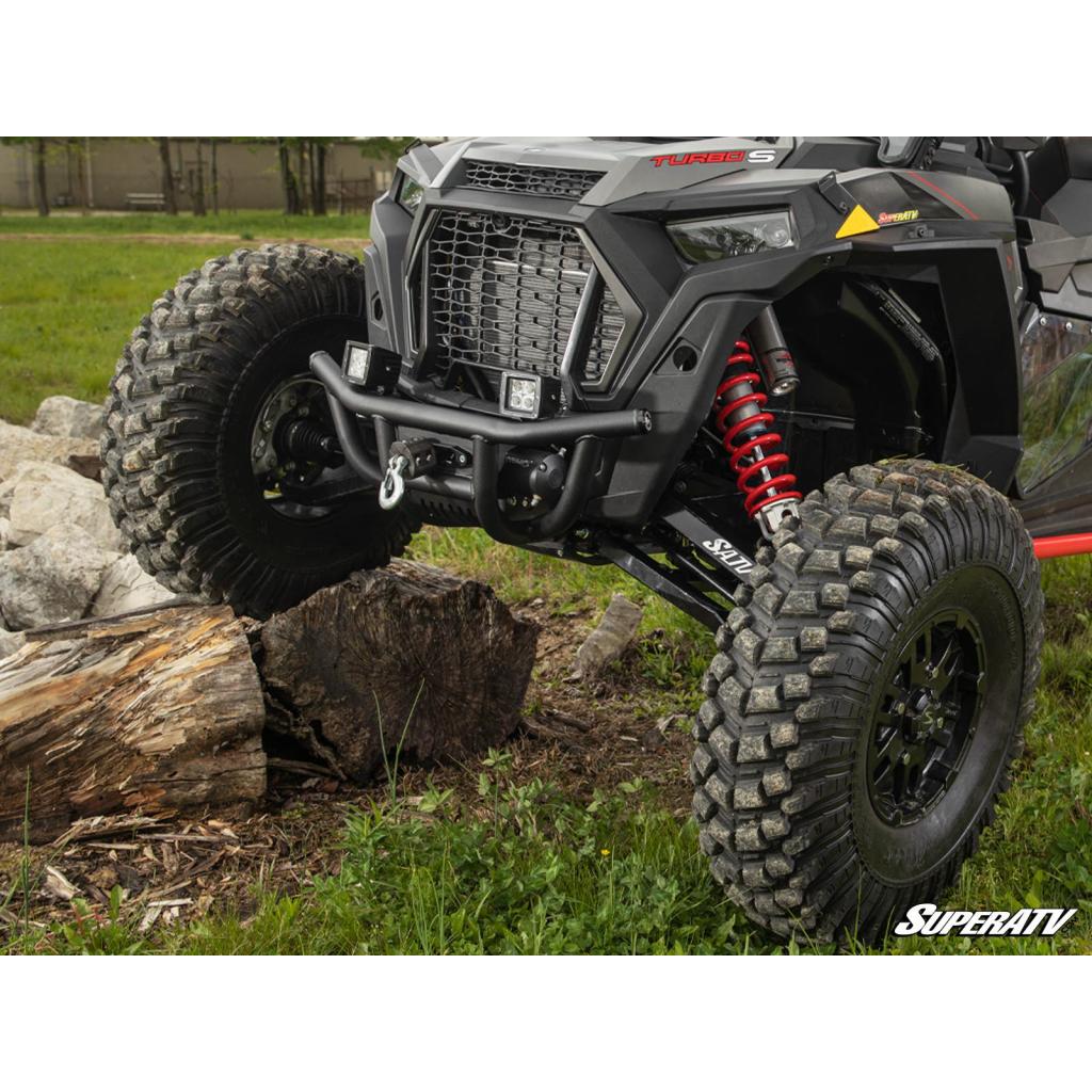 SuperATV Polaris RZR XP Turbo S Winch - Ready Front Bumper - MojoMotoSport.com