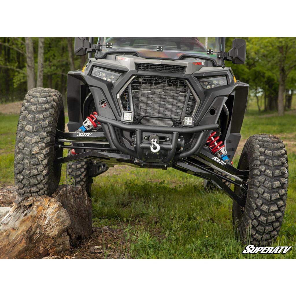 SuperATV Polaris RZR XP Turbo S Winch - Ready Front Bumper - MojoMotoSport.com