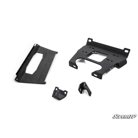 SuperATV Polaris RZR XP Turbo Winch Mounting Plate - MojoMotoSport.com