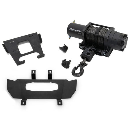 SuperATV Polaris RZR XP Turbo Winch Mounting Plate - MojoMotoSport.com