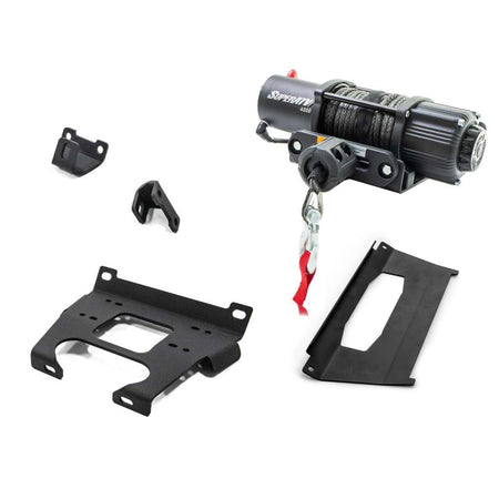 SuperATV Polaris RZR XP Turbo Winch Mounting Plate - MojoMotoSport.com