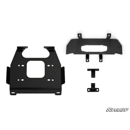 SuperATV Polaris RZR XP Turbo Winch Mounting Plate - MojoMotoSport.com