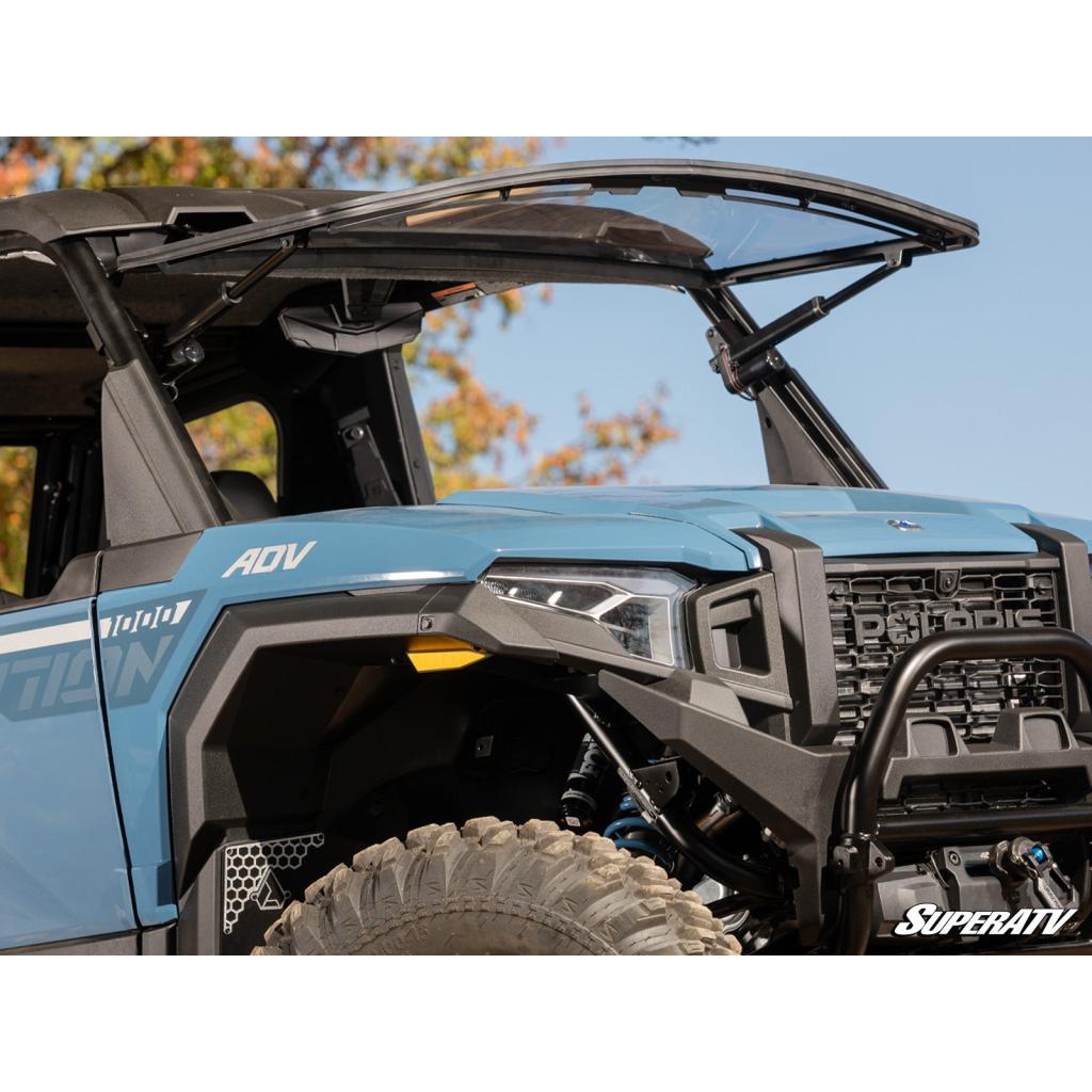 SuperATV Polaris Xpedition MaxDrive Power Flip Windshield - MojoMotoSport.com