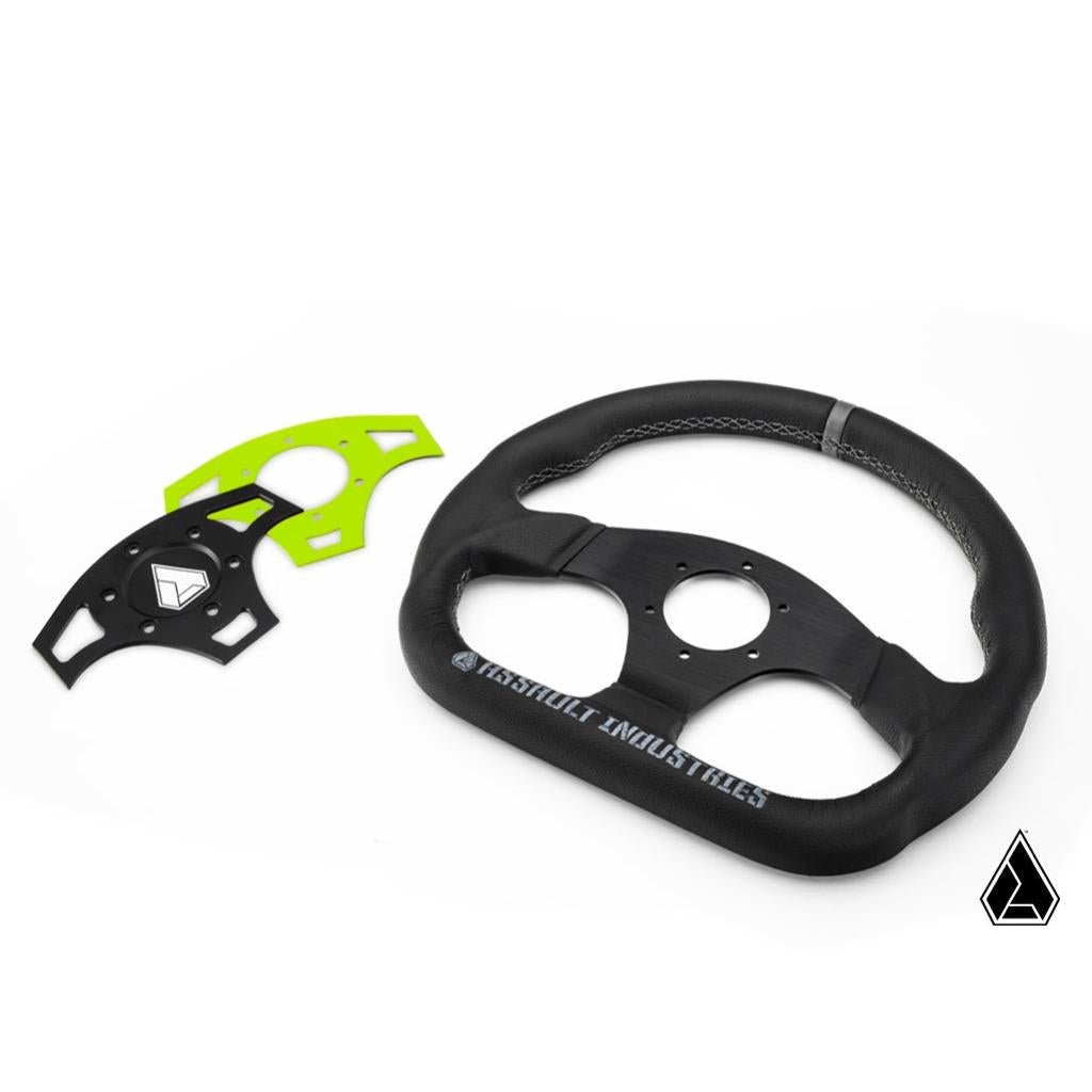 SuperATV Suede Ballistic "D" UTV Steering Wheel - MojoMotoSport.com