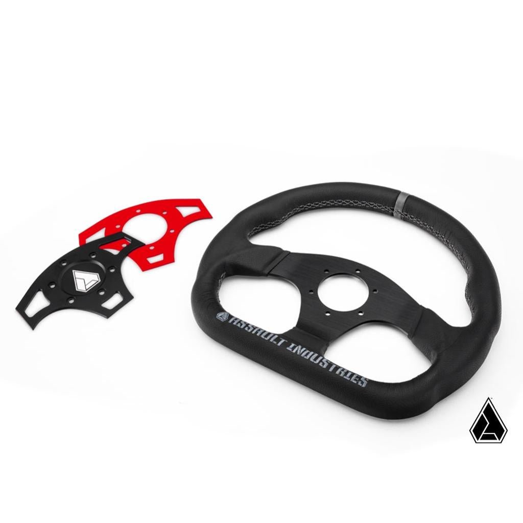 SuperATV Suede Ballistic "D" UTV Steering Wheel - MojoMotoSport.com