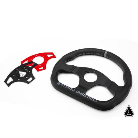 SuperATV Suede Ballistic "D" UTV Steering Wheel - MojoMotoSport.com