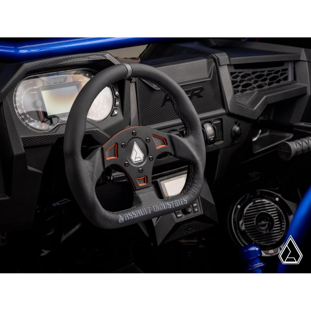 SuperATV Suede Ballistic "D" UTV Steering Wheel - MojoMotoSport.com