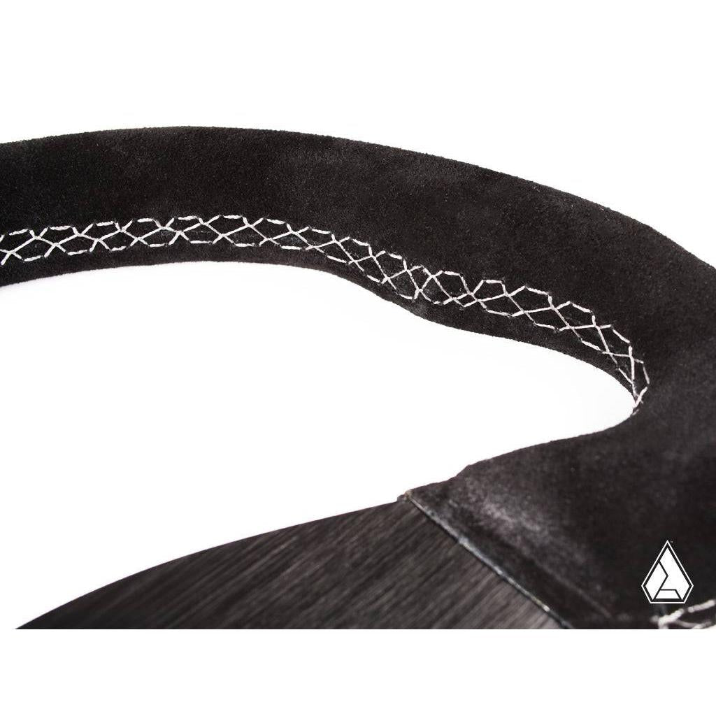 SuperATV Suede Ballistic "D" UTV Steering Wheel - MojoMotoSport.com