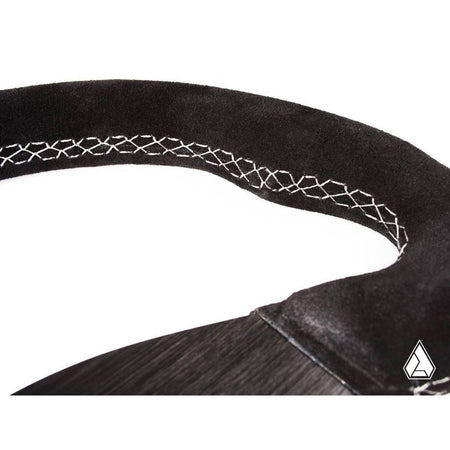 SuperATV Suede Ballistic "D" UTV Steering Wheel - MojoMotoSport.com