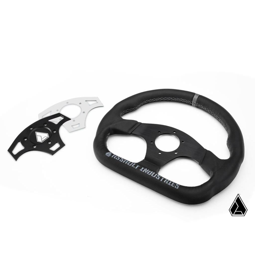 SuperATV Suede Ballistic "D" UTV Steering Wheel - MojoMotoSport.com