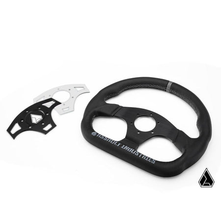 SuperATV Suede Ballistic "D" UTV Steering Wheel - MojoMotoSport.com