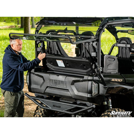 SuperATV Wolverine RMAX4 1000 Scratch - Resistant Rear Flip Windshield - MojoMotoSport.com