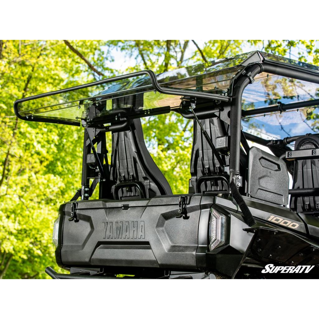 SuperATV Wolverine RMAX4 1000 Scratch - Resistant Rear Flip Windshield - MojoMotoSport.com