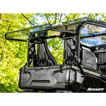 SuperATV Wolverine RMAX4 1000 Scratch - Resistant Rear Flip Windshield - MojoMotoSport.com