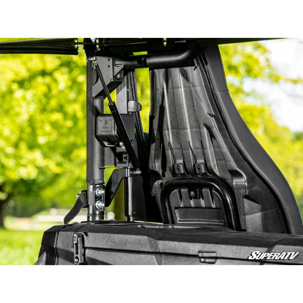 SuperATV Wolverine RMAX4 1000 Scratch - Resistant Rear Flip Windshield - MojoMotoSport.com
