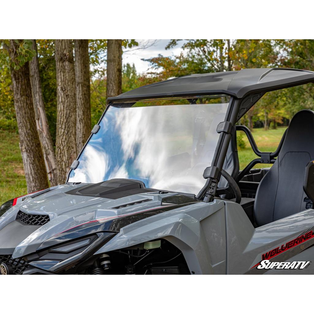 SuperATV Yamaha Wolverine RMAX 1000 Scratch Resistant Full Windshield - MojoMotoSport.com