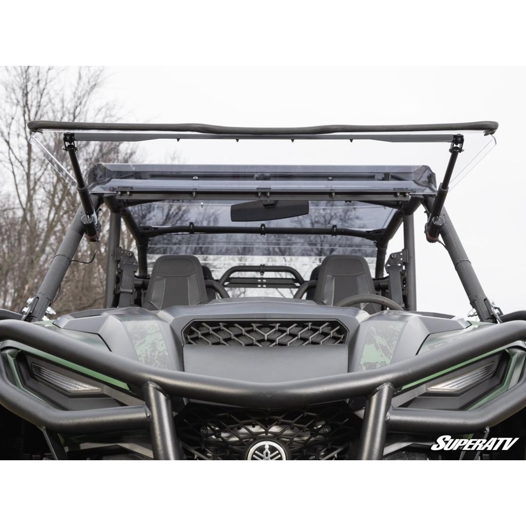 SuperATV Yamaha Wolverine RMAX MaxDrive Power Flip Windshield - MojoMotoSport.com
