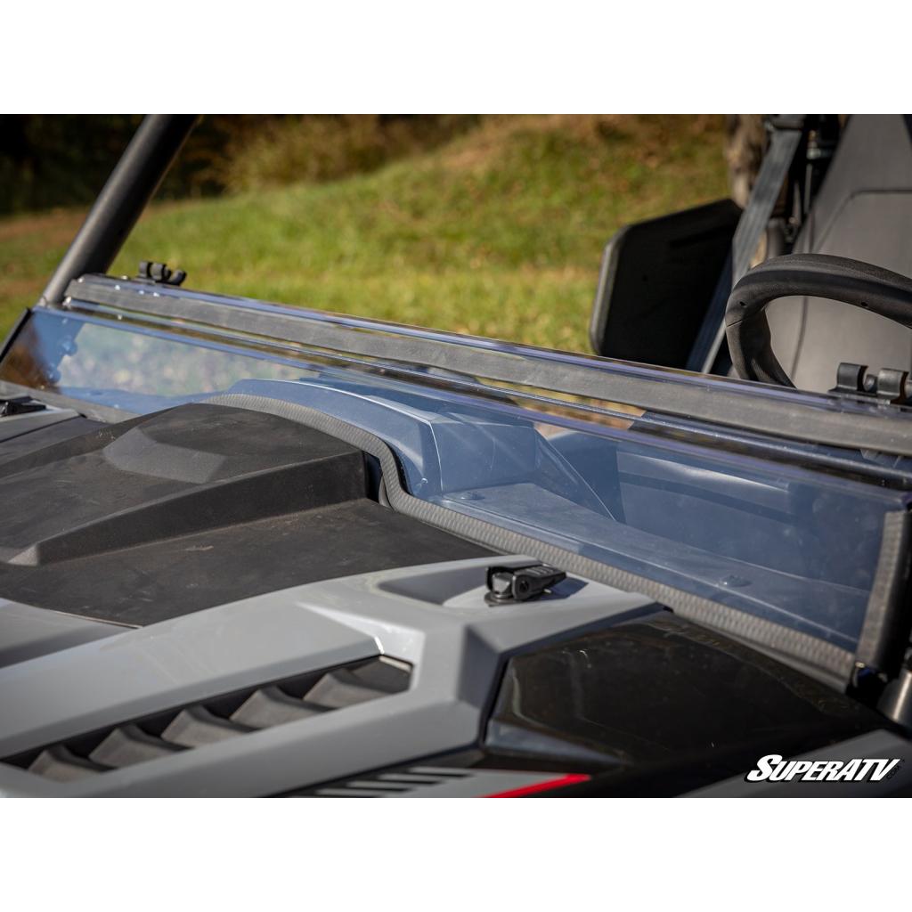 SuperATV Yamaha Wolverine RMAX Scratch Resistant Flip Windshield - MojoMotoSport.com