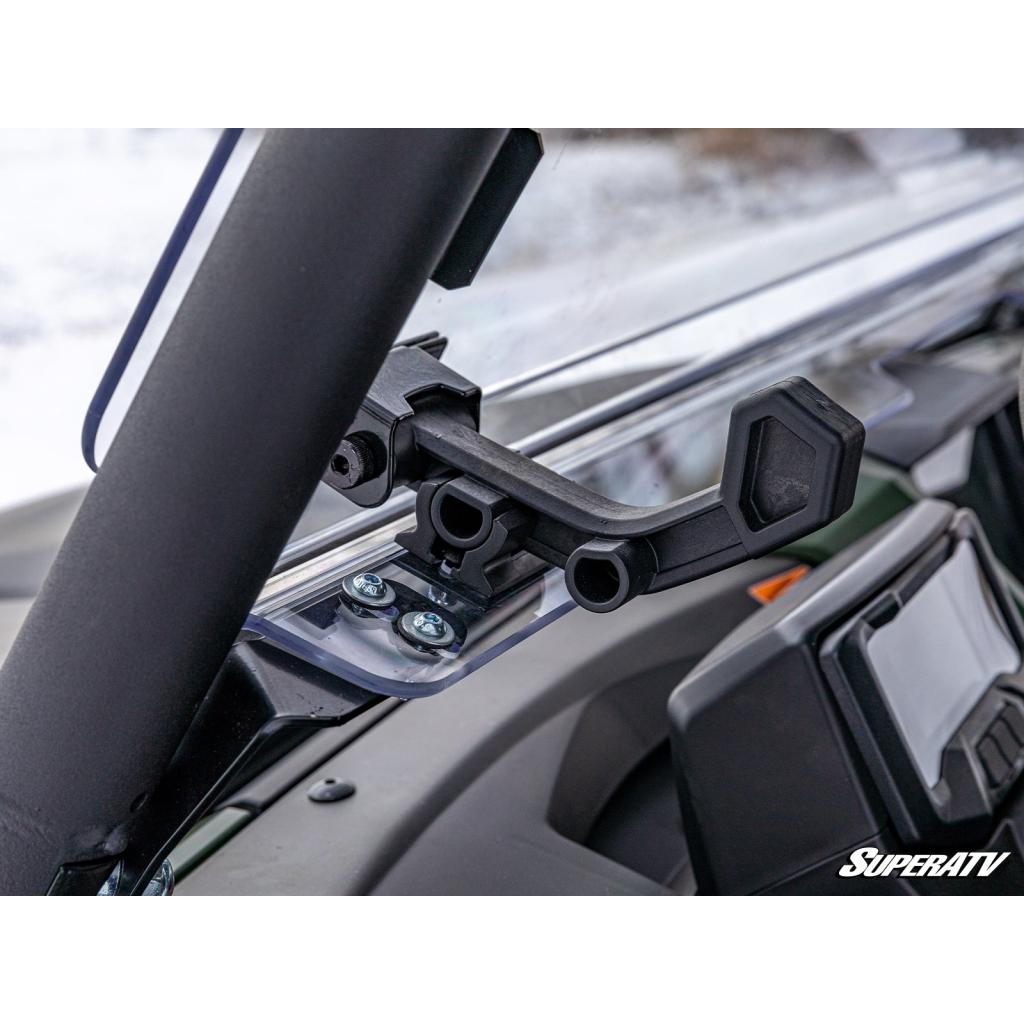 SuperATV Yamaha Wolverine RMAX Scratch Resistant Flip Windshield - MojoMotoSport.com