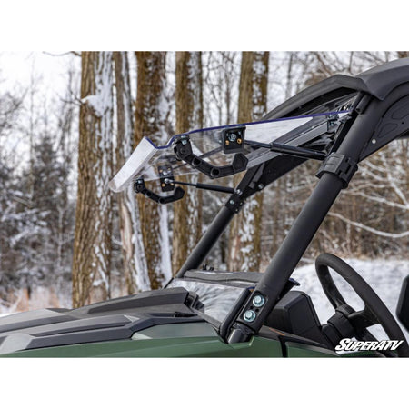 SuperATV Yamaha Wolverine RMAX Scratch Resistant Flip Windshield - MojoMotoSport.com