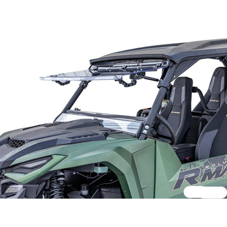 SuperATV Yamaha Wolverine RMAX Scratch Resistant Flip Windshield - MojoMotoSport.com