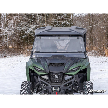 SuperATV Yamaha Wolverine RMAX Scratch Resistant Flip Windshield - MojoMotoSport.com