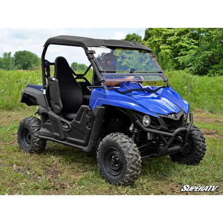 SuperATV Yamaha Wolverine Scratch Resistant Flip Windshield - MojoMotoSport.com