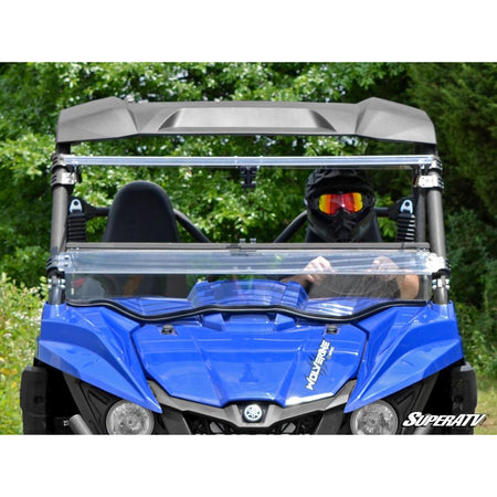 SuperATV Yamaha Wolverine Scratch Resistant Flip Windshield - MojoMotoSport.com