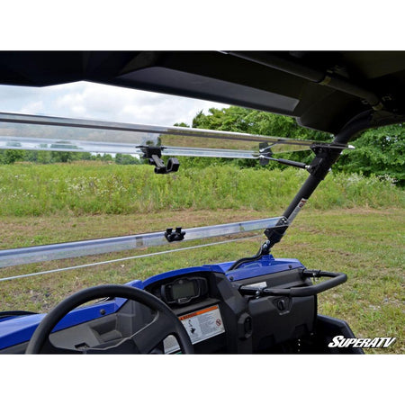 SuperATV Yamaha Wolverine Scratch Resistant Flip Windshield - MojoMotoSport.com
