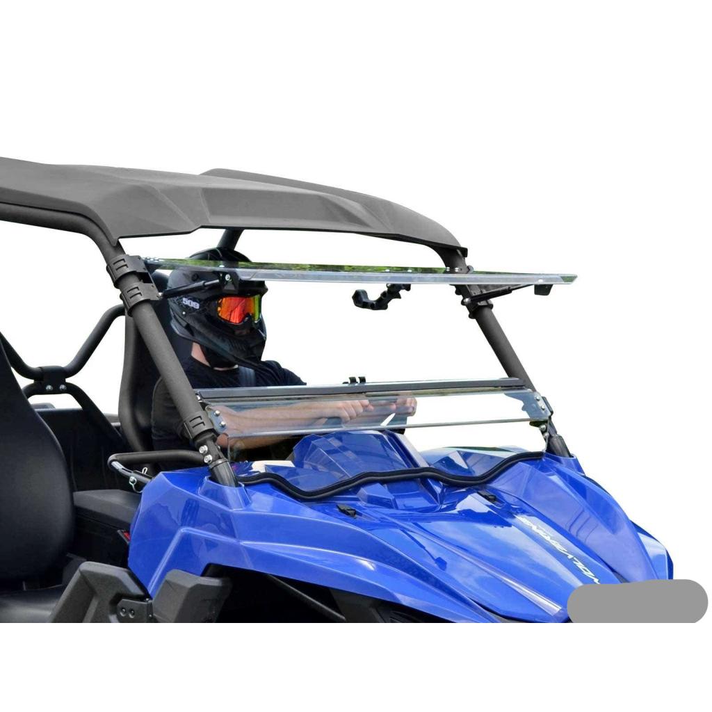 SuperATV Yamaha Wolverine Scratch Resistant Flip Windshield - MojoMotoSport.com