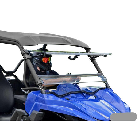 SuperATV Yamaha Wolverine Scratch Resistant Flip Windshield - MojoMotoSport.com