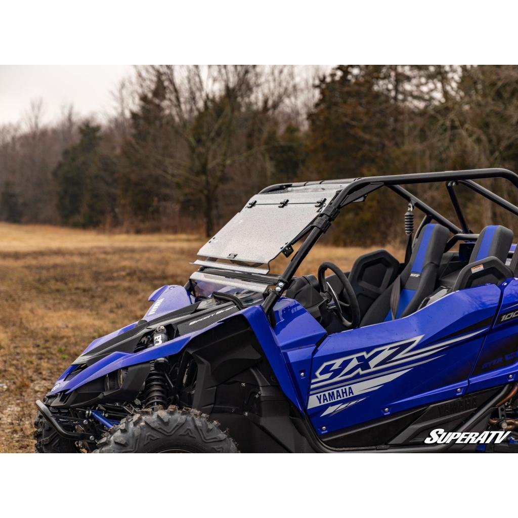 SuperATV Yamaha YXZ Scratch Resistant Flip Windshield - MojoMotoSport.com