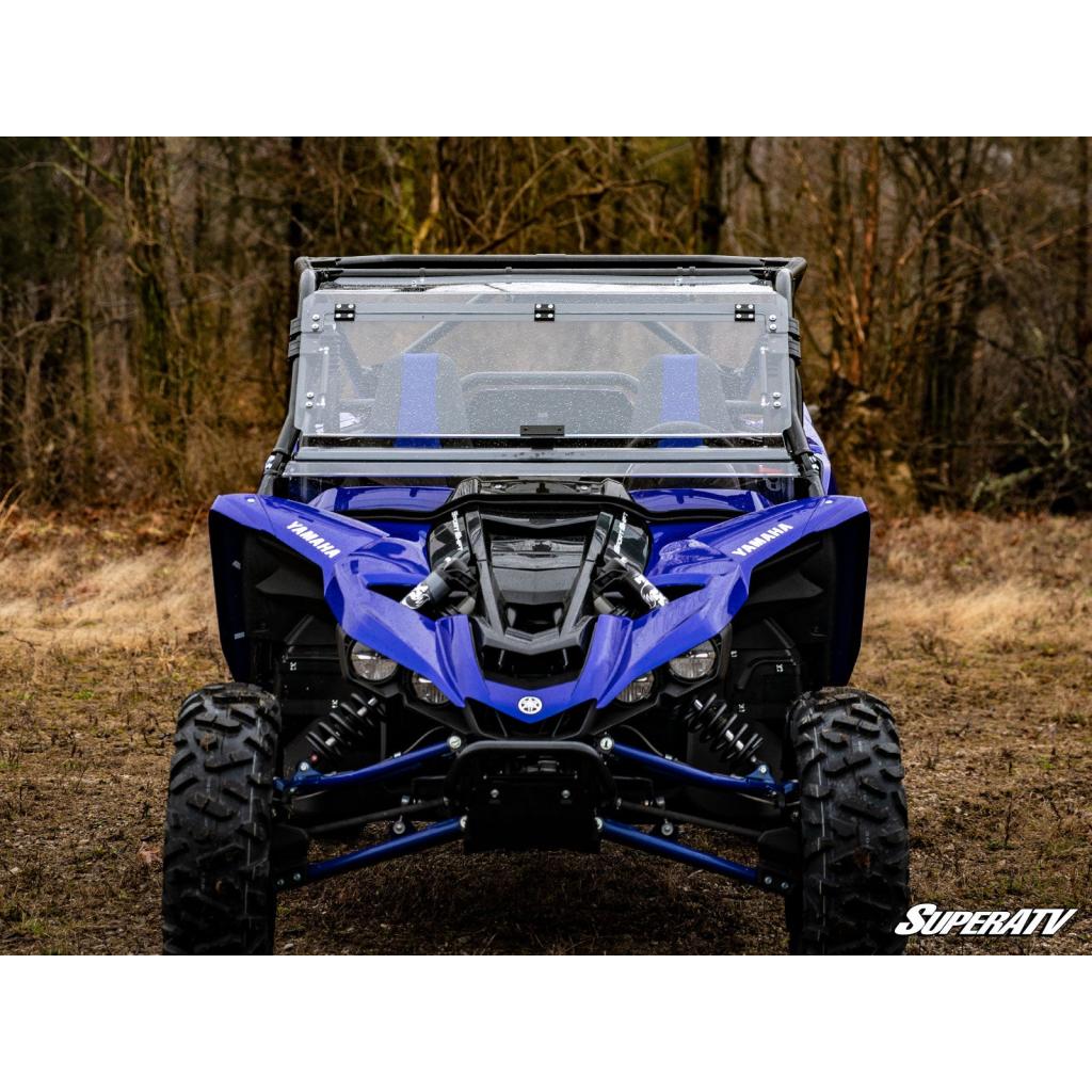 SuperATV Yamaha YXZ Scratch Resistant Flip Windshield - MojoMotoSport.com