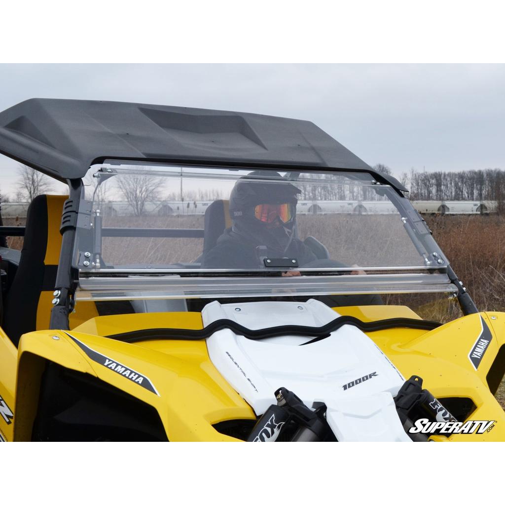 SuperATV Yamaha YXZ Scratch Resistant Flip Windshield - MojoMotoSport.com