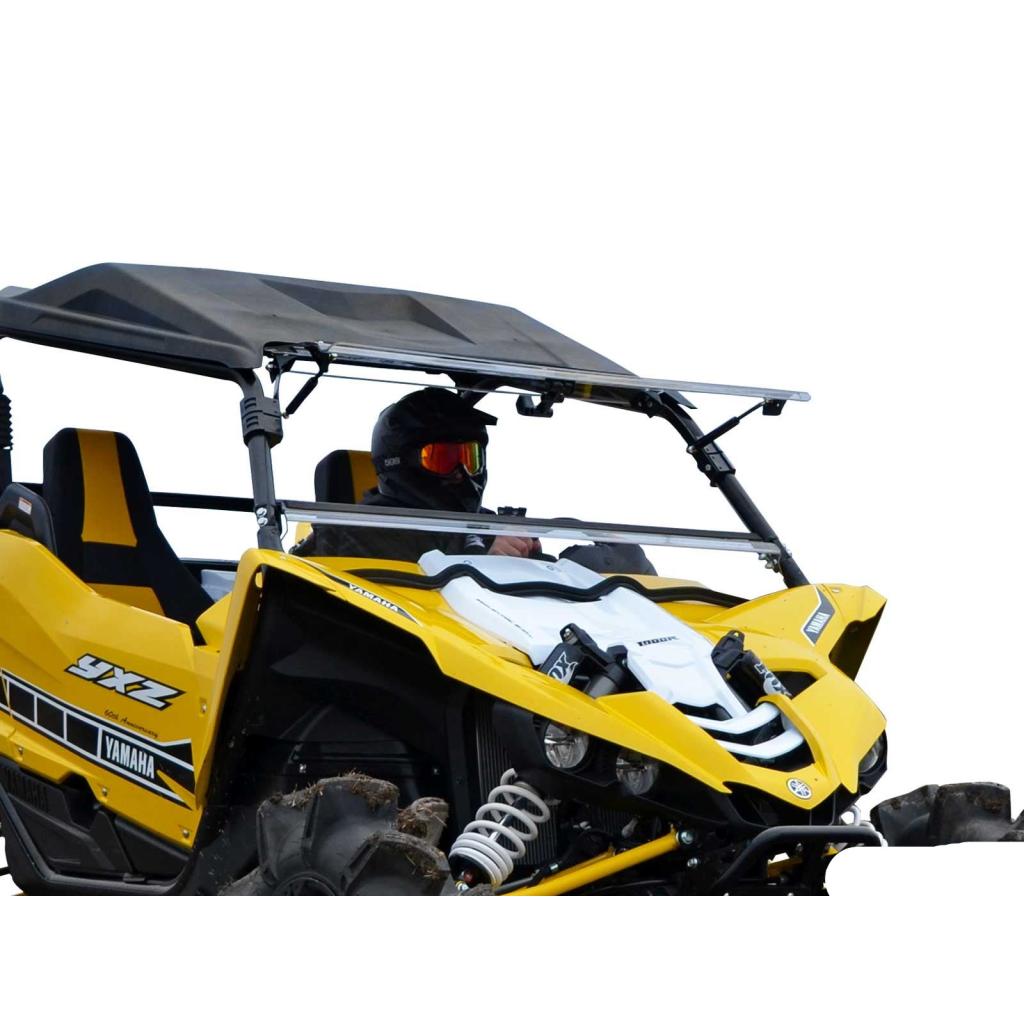SuperATV Yamaha YXZ Scratch Resistant Flip Windshield - MojoMotoSport.com