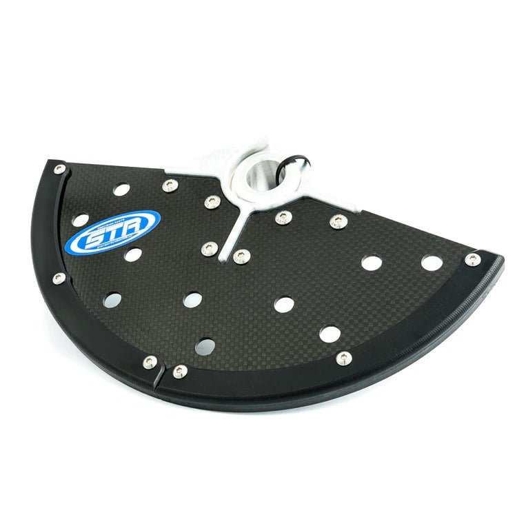 System Tech Racing Front Disc Guard G10 & Carbon Fiber - MojoMotoSport.com