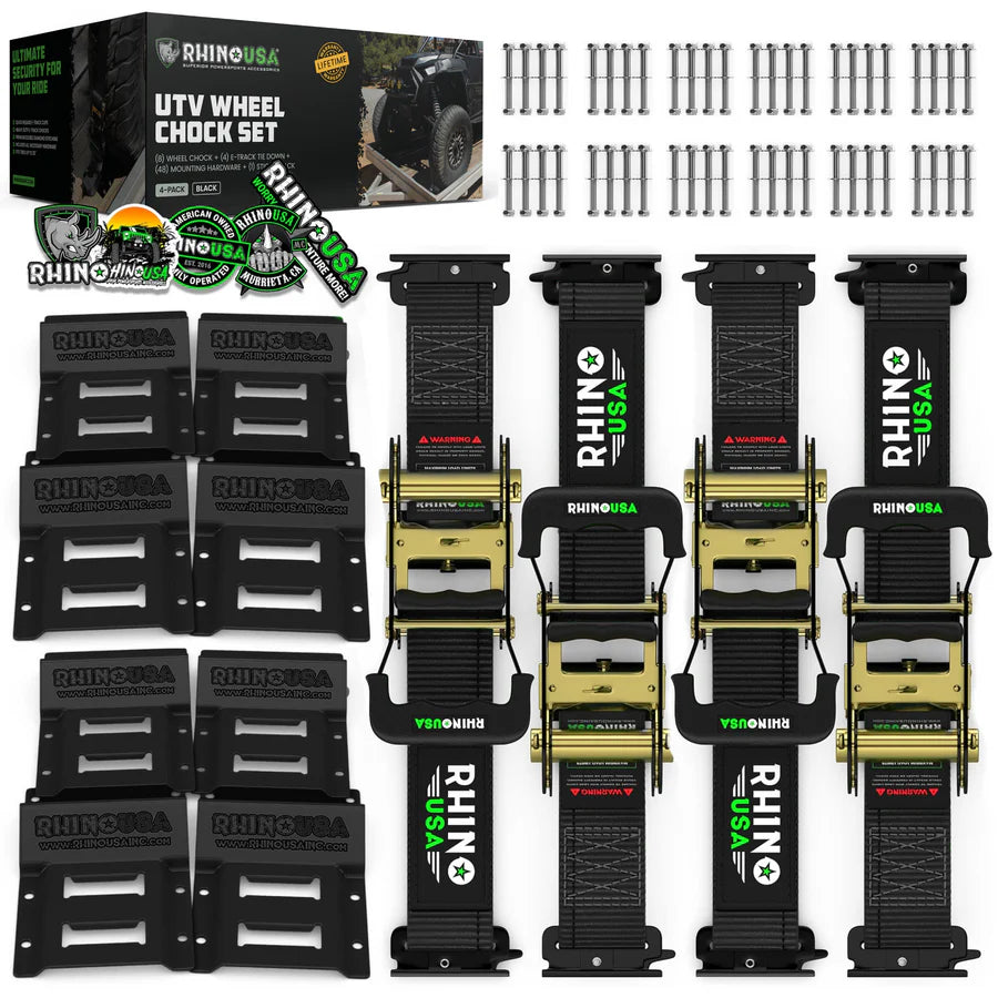 Rhino USA UTV Wheel Chock Tie-Down Kit (4-Wheel) | TD-SSCHOCK-2PK