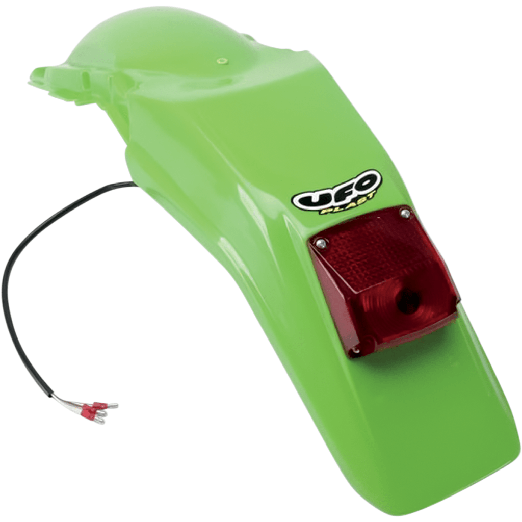 UFO Kawasaki Enduro Rear Fender w/ Light | KA02789 - MojoMotoSport.com